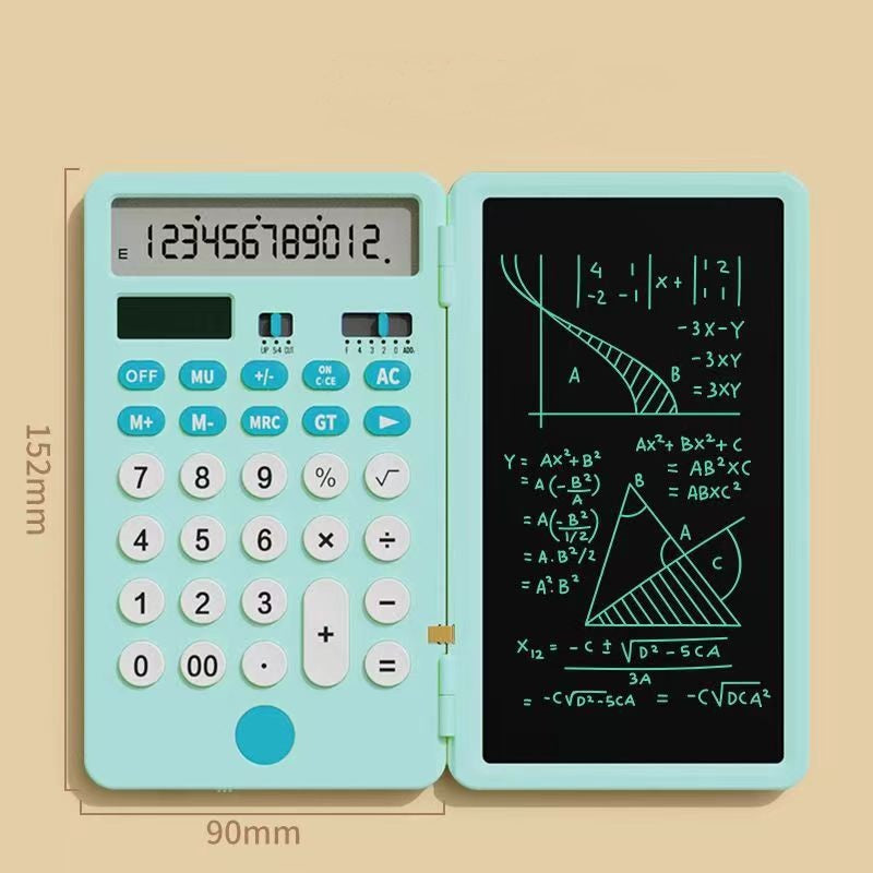 Calculator with LCD Writing Tablet Rechargeable and Solar Power