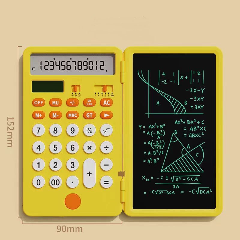 Calculator with LCD Writing Tablet Rechargeable and Solar Power