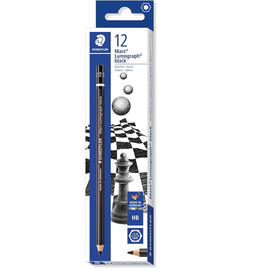 STAEDTLER Mars Lumograph Black Art Pencils,100B-HB,12 Pack