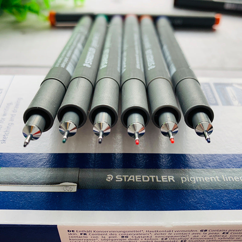 STAEDTLER 6 Color Pigment Liner Fineliner Pen 0.3mm