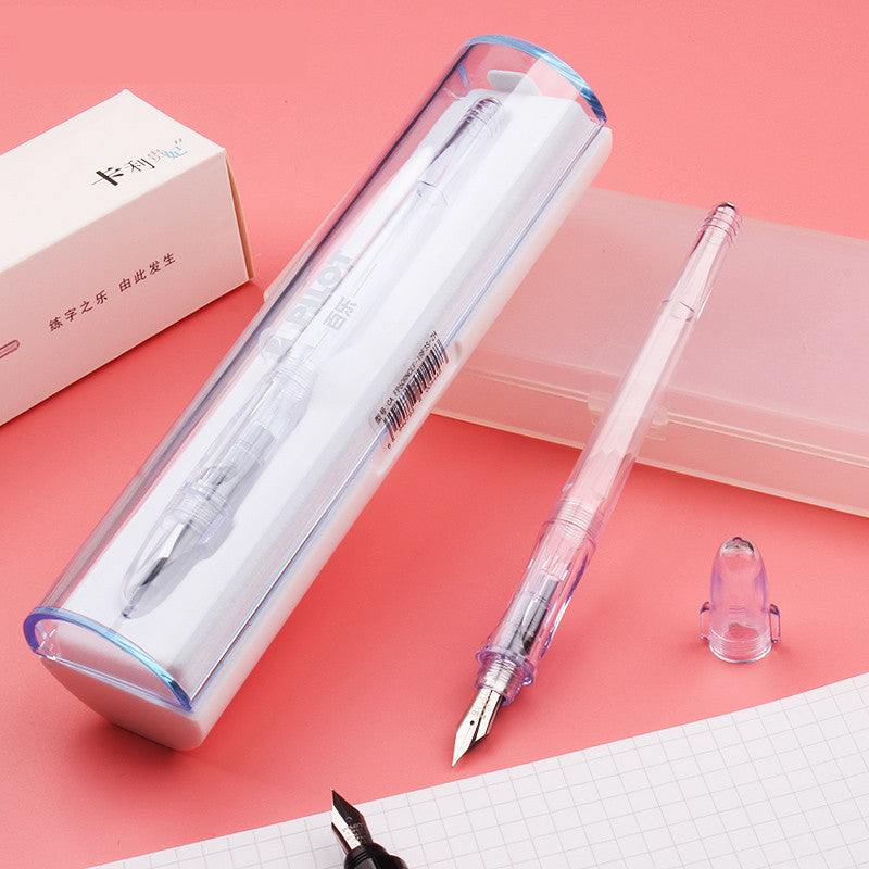 PILOT Fountain Pens with Converter Clear and Black 2 Set