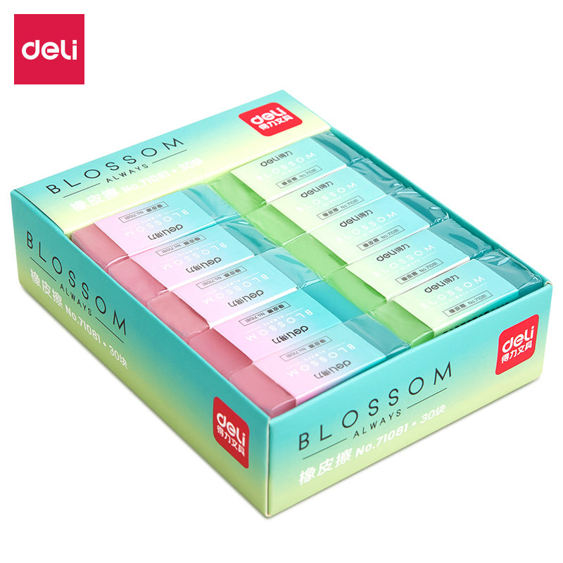 DELI 71081 BLOSSOM Pencil Erasers 12 Pack