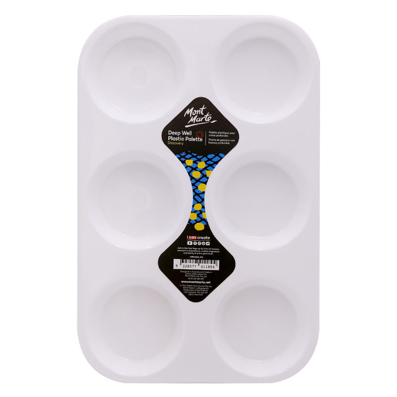 Mont Marte Deep Well Plastic Paint Palette 6 Holes