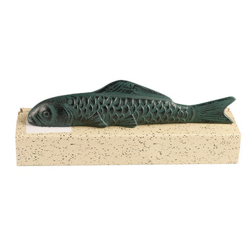 Chinese Calligraphy Paperweight,Iron Fish Carp 18CM