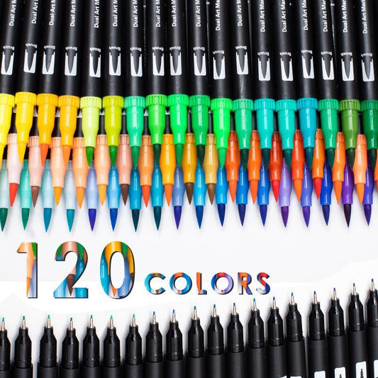 60/72/120 Colors Art Markers Dual Tip Brush Pen for with Case