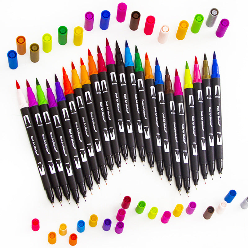 60/72/120 Colors Art Markers Dual Tip Brush Pen for with Case