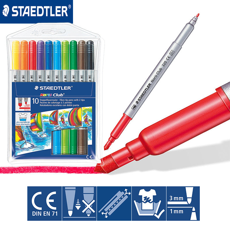 Staedtler Noris Club Double Ended Fibre Tips (Pack of 10) 320 NWP10
