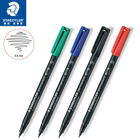 Staedtler Lumocolor 313S Permanent Markers SuperFine Tip 0.4mm,4 Pack