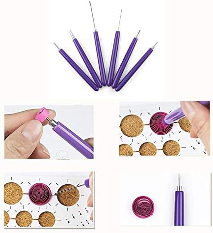 6pcs Quilling Slotted Needle Pen Filigrana Tools for Paper Strips