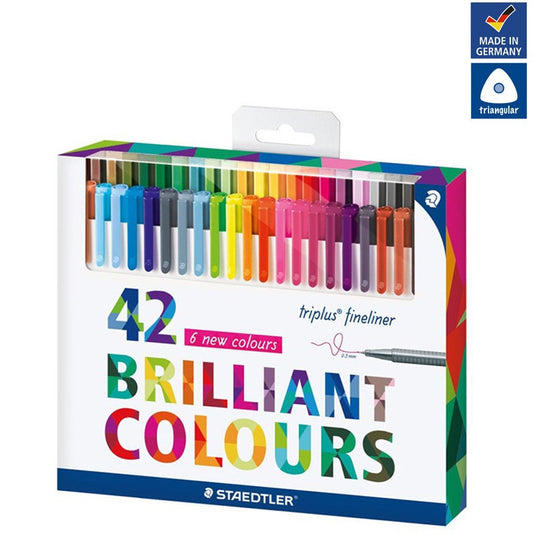 STAEDTLER 334 C42 Triplus Fineliner 0.3mm,42-Brilliant Colours