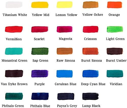 Mont Marte Acrylic Paint Set 24 Colours 36ml