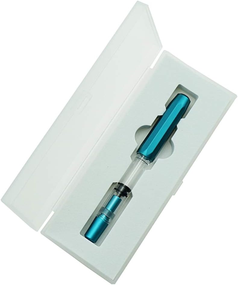 MAJOHN T1 Piston Fountain Pen,Aluminium Transparent,0.5mm Fine Nib