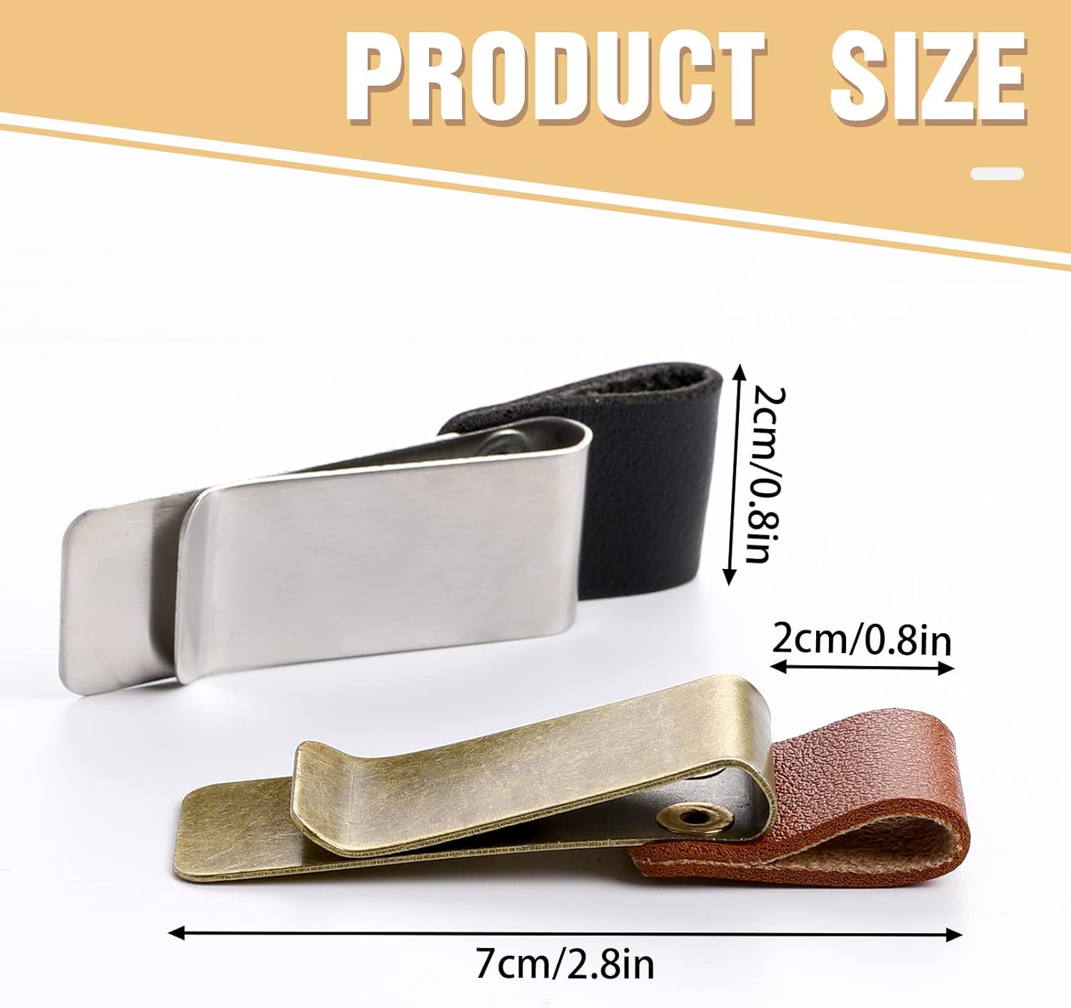 4PCS Leather Pen Holder Loop Clip for Notebook