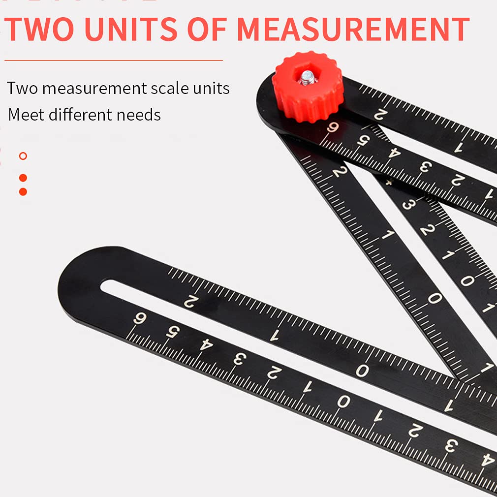 16-Sided Angle Construction Ruler with Hole Punch Locator