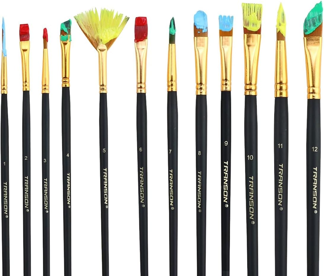 Transon Art Painting Brush Assorted Set of 12