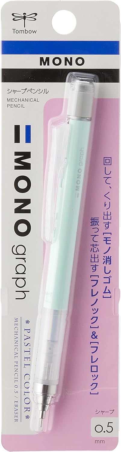 Tombow Mechanical Pencil,Monograph Pastel Color 0.5mm,Mint Green (DPA-136C)