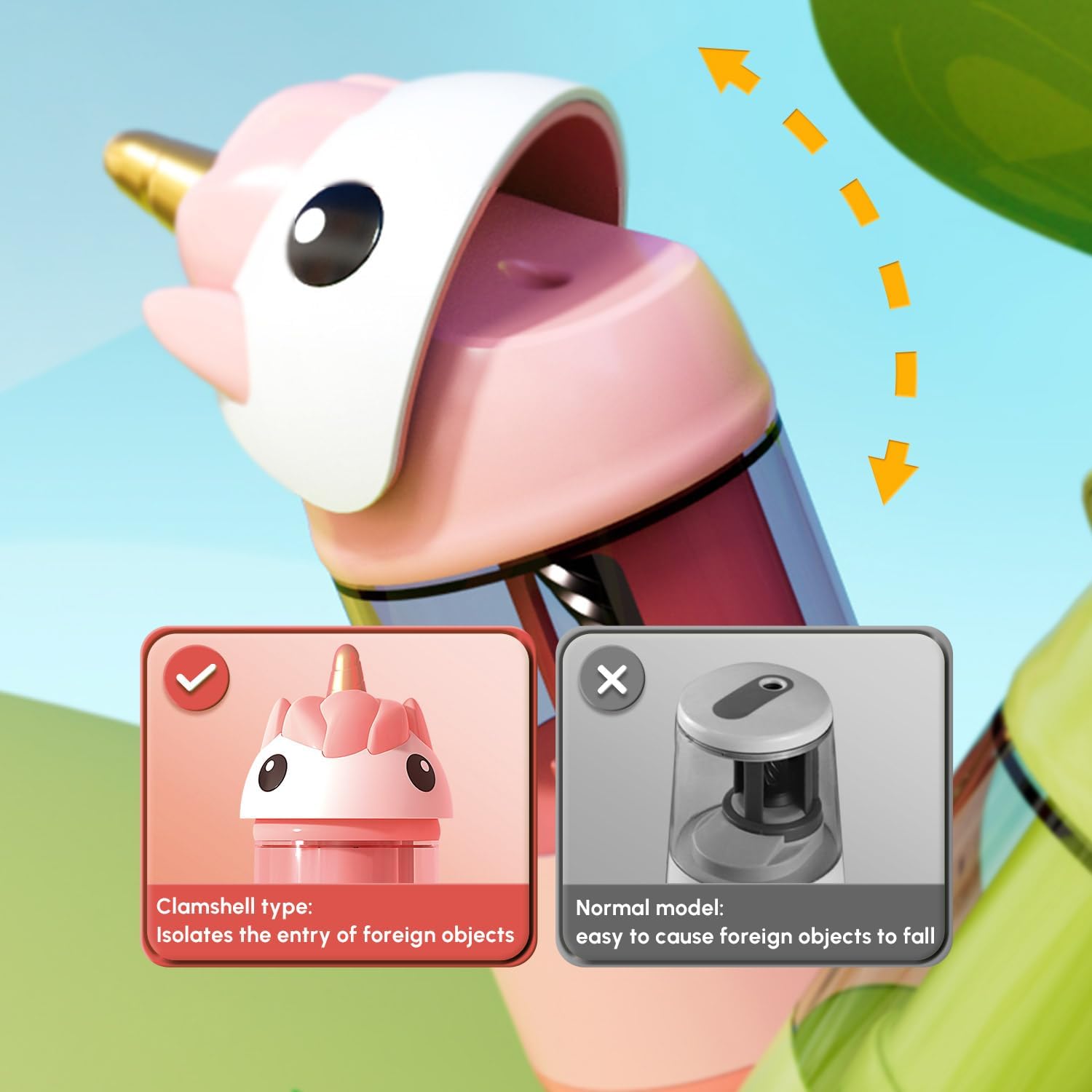 M&G Electric Pencil Sharpeners for Kids Pink Unicorn