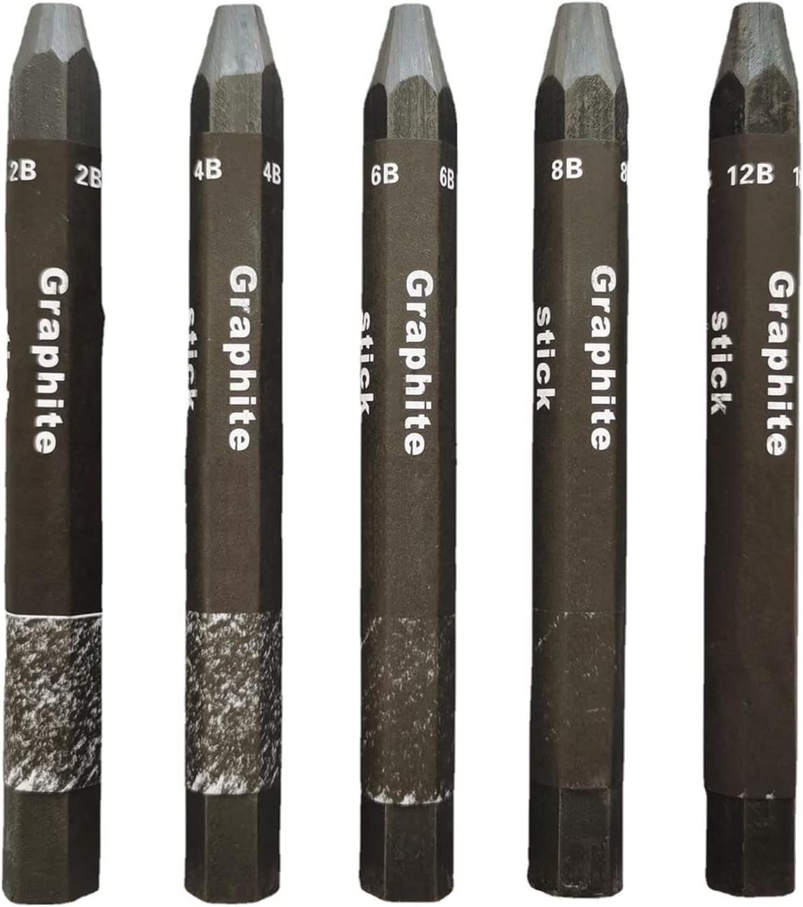 5pcs Water Soluble Graphite Sticks 2B 4B 6B 8B 12B