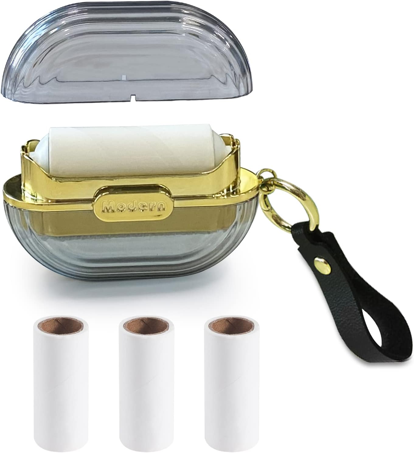 Double-Sided Travel Portable Lint Roller with Hand Strap