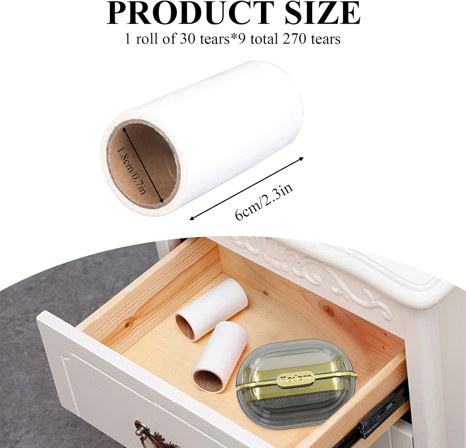 Double-Sided Travel Portable Lint Roller with Hand Strap