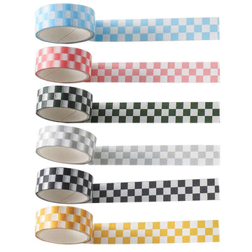 6 Rolls Checkerboard Washi Tape