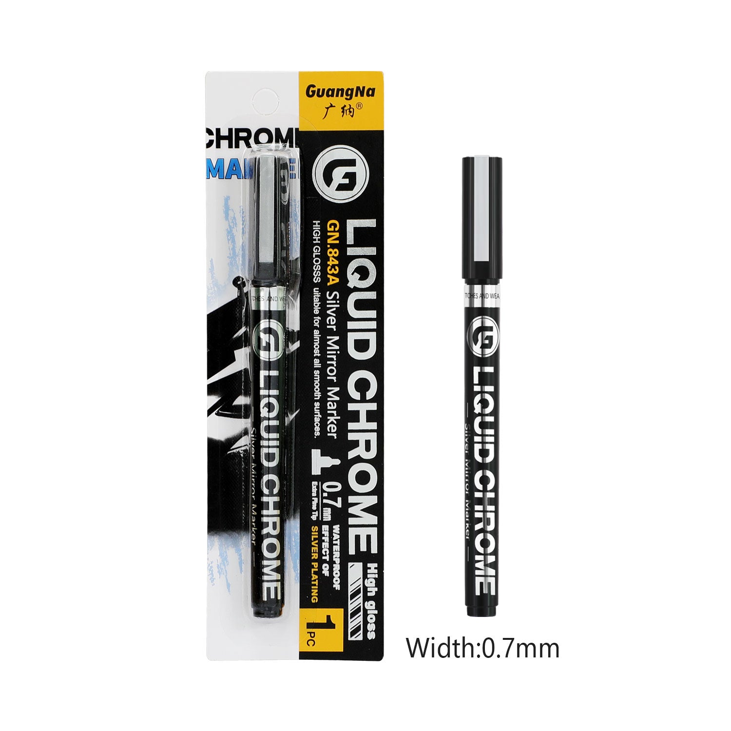 Guangna Liquid Chrome Mirror Marker - Silver