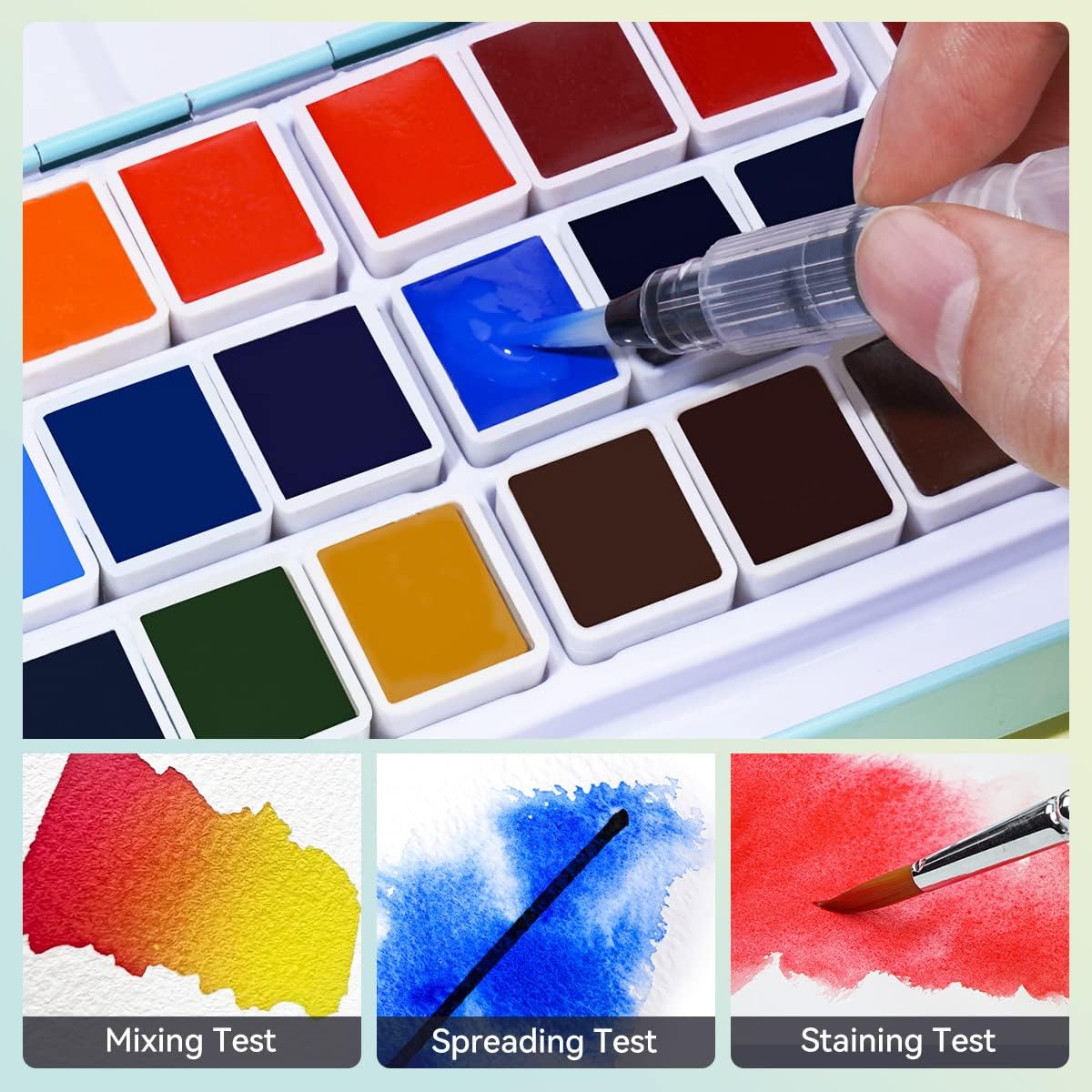 Meiliang Watercolor Paint Set,36 Vivid Colors,with Watercolor Brush