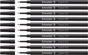 Schneider Topball 850 Rollerball Refills,0.5mm,10 Pack