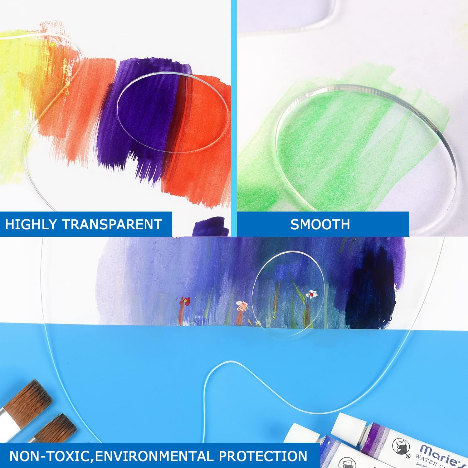 2PCS Acrylic Paint Palette