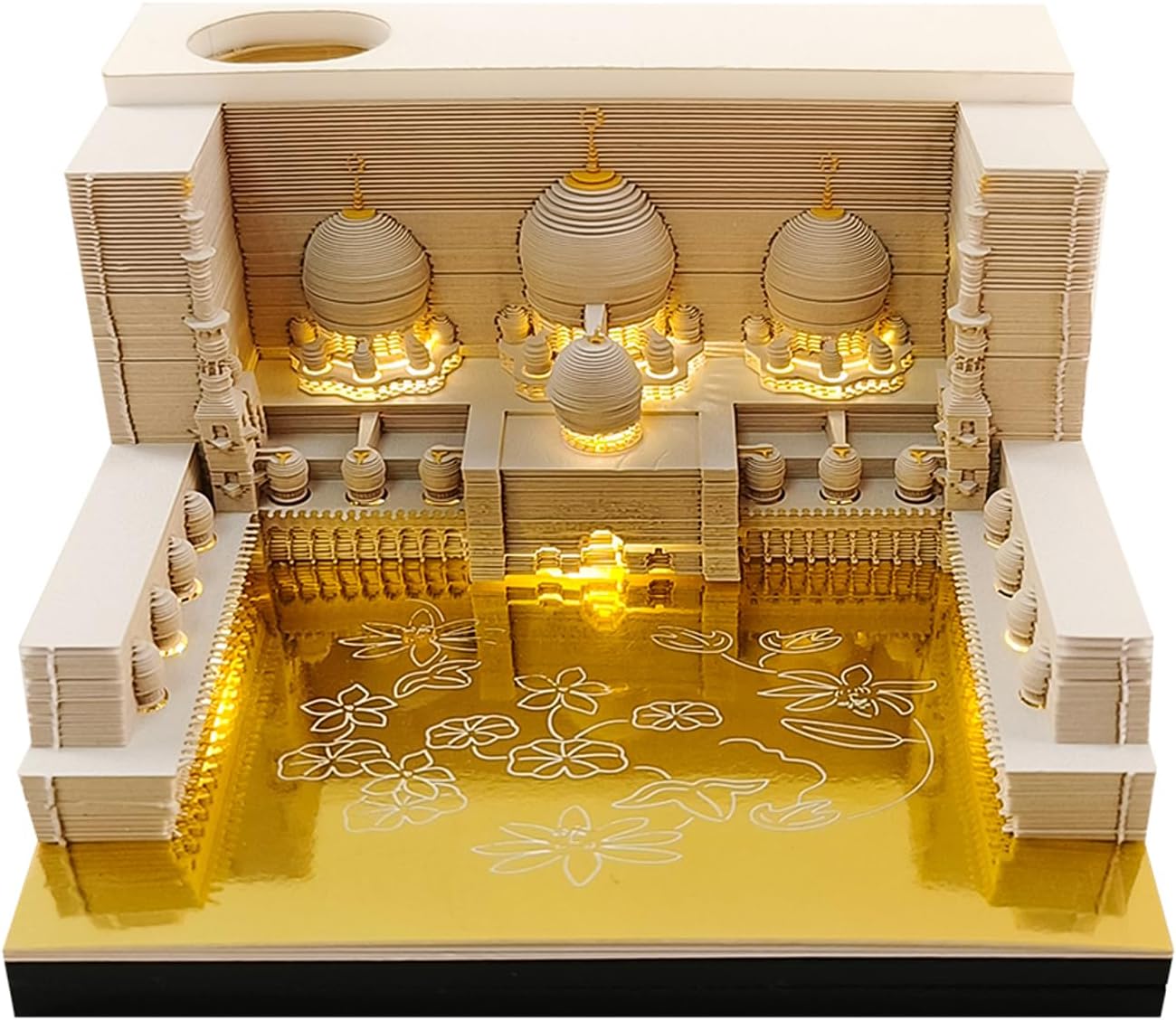 Masjid Art Paper Notepad 3D Memo Pads with Light