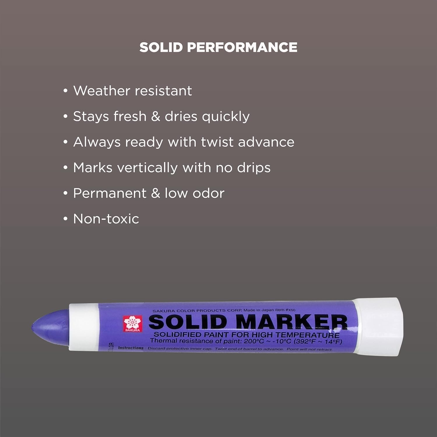 SAKURA Solid Marker,Permanent Marker Paint Pens,12 Pack,Purple