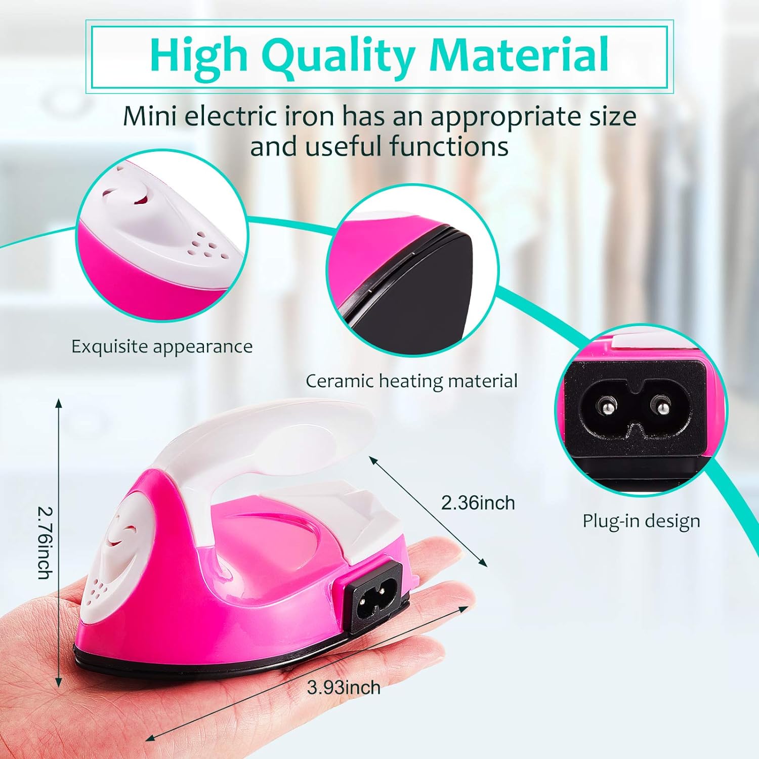 Mini Craft Heat Press Small Iron with Charging Base for Kids