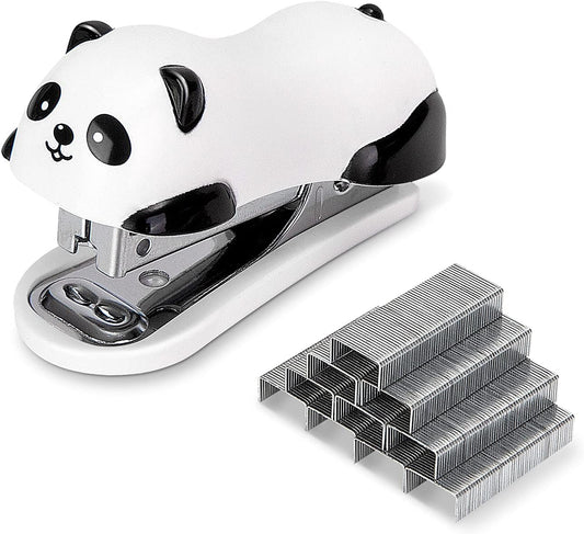 Deli Mini Cute Panda Desktop Stapler with 1000pcs Staples