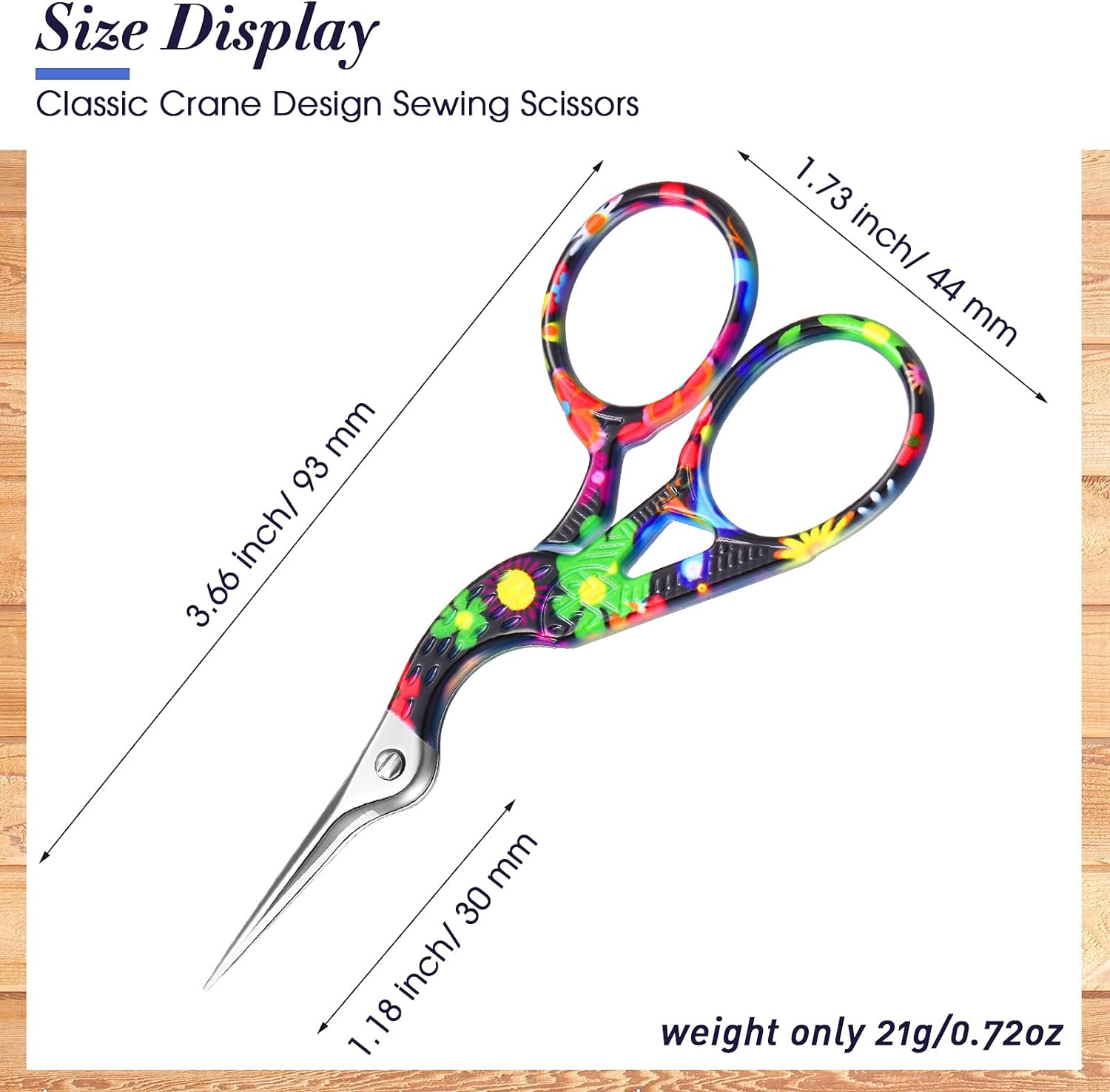 6 Colors Small Craft Embroidery Scissors Stork Stainless Steel