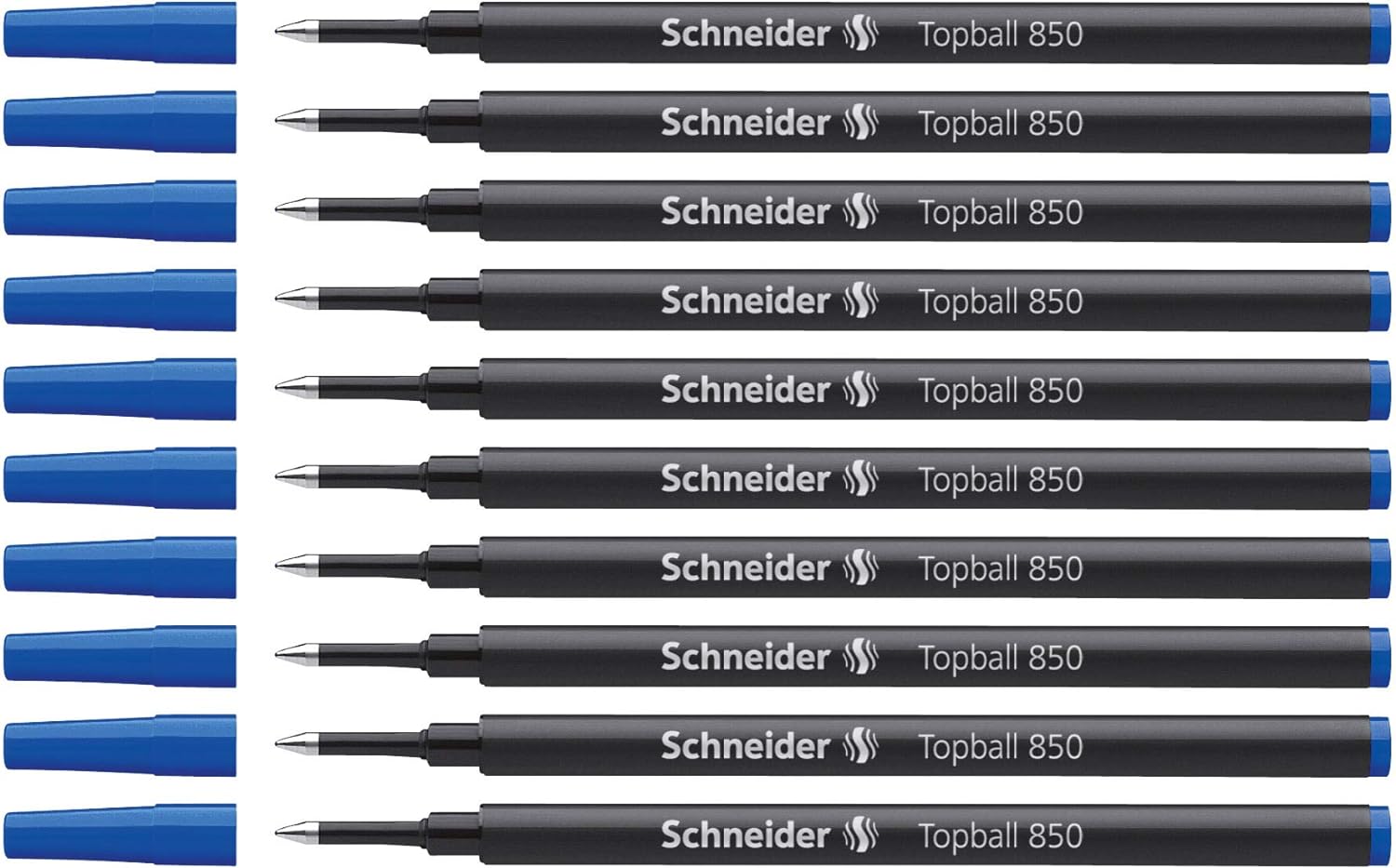 Schneider Topball 850 Rollerball Refills,0.5mm,10 Pack