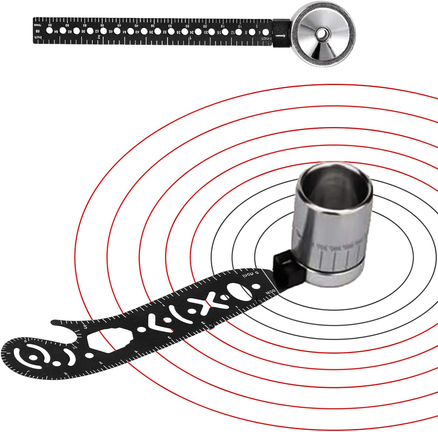 Multifunction Scale Ruler Circle Drawing Tool