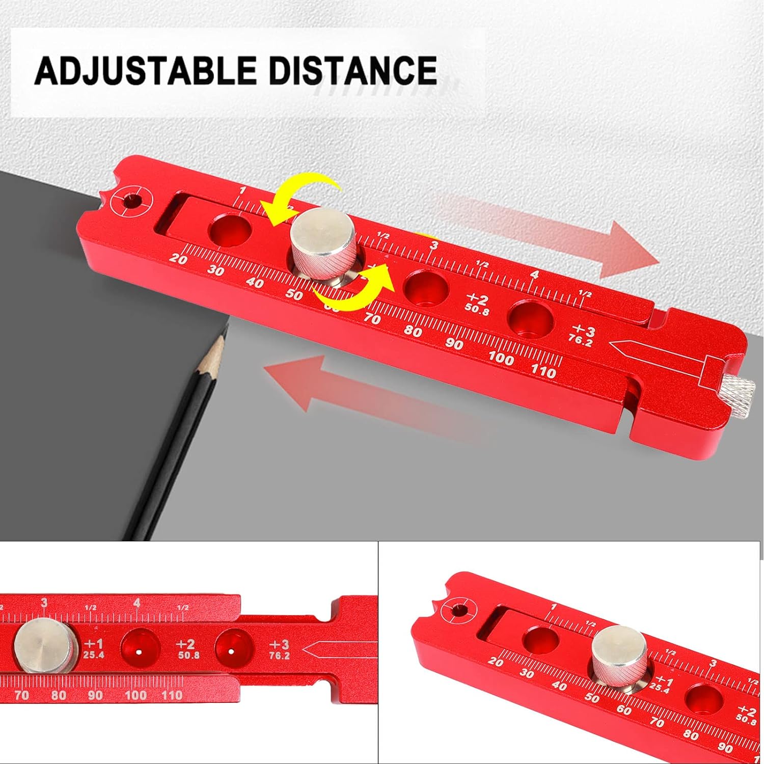 Aluminum Woodworking Compass Scriber Circle Ruler 164MM