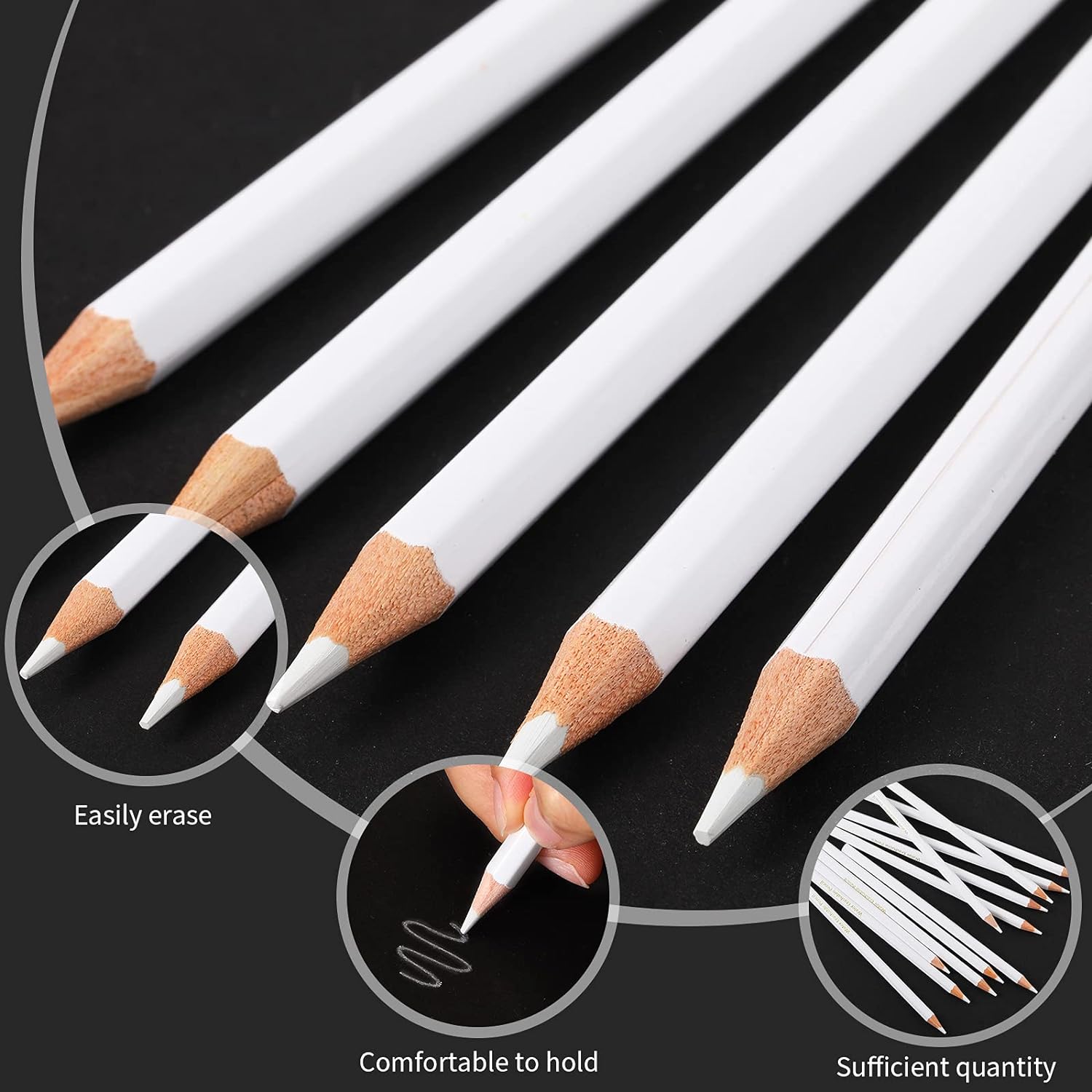 24pcs Sewing White Fabric Pencil for Wedding Dressmaker DIY Craft