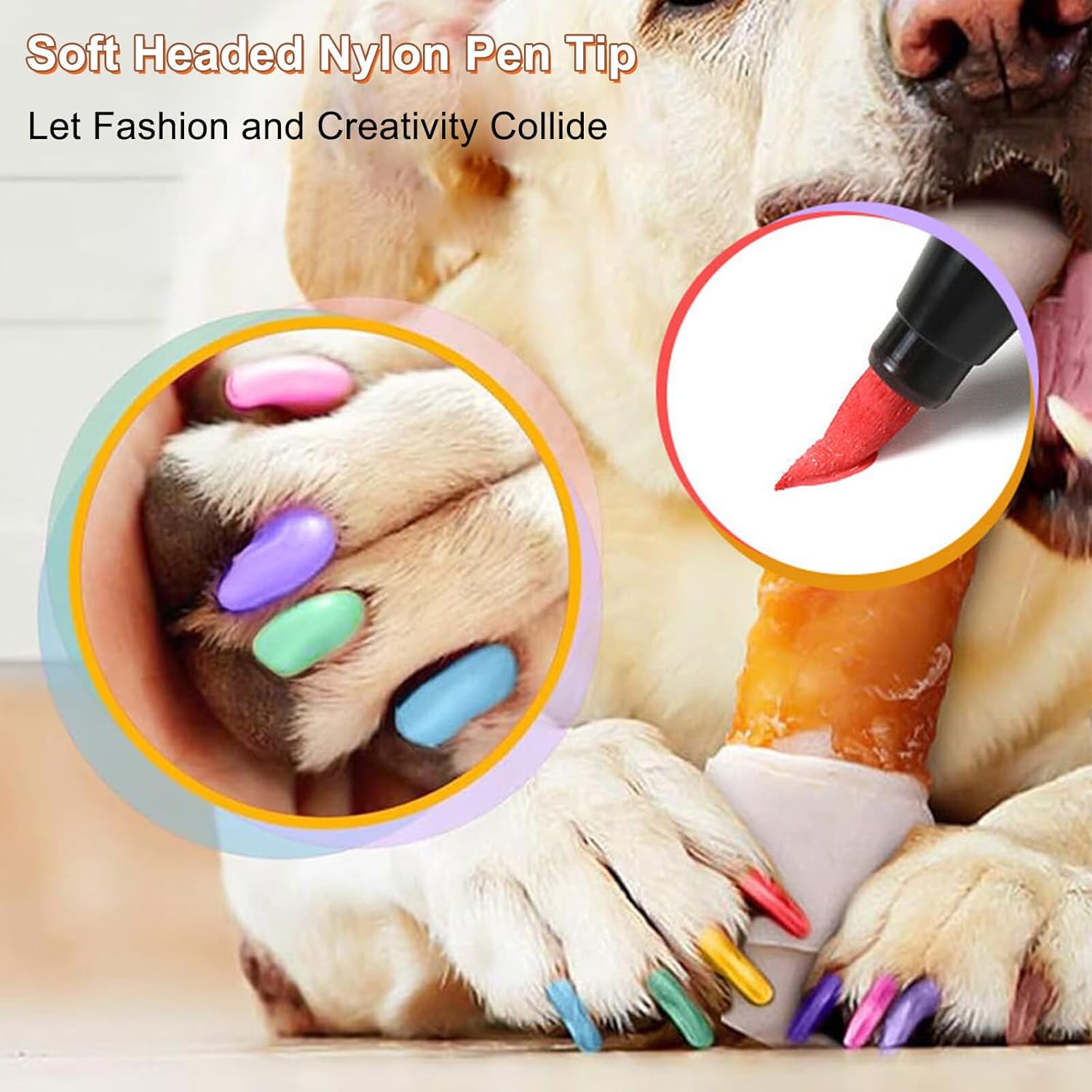 12 Colors Pet Nail Polish Marker Pens