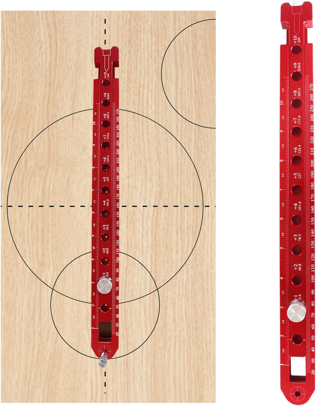 Aluminum Woodworking Compass Scriber Circle Ruler 340MM