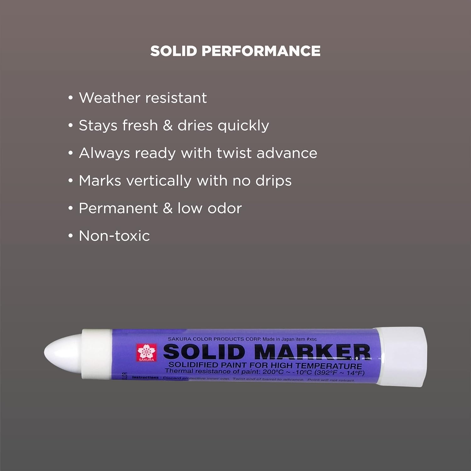 SAKURA Solid Marker,Permanent Marker Paint Pens,12 Pack,White