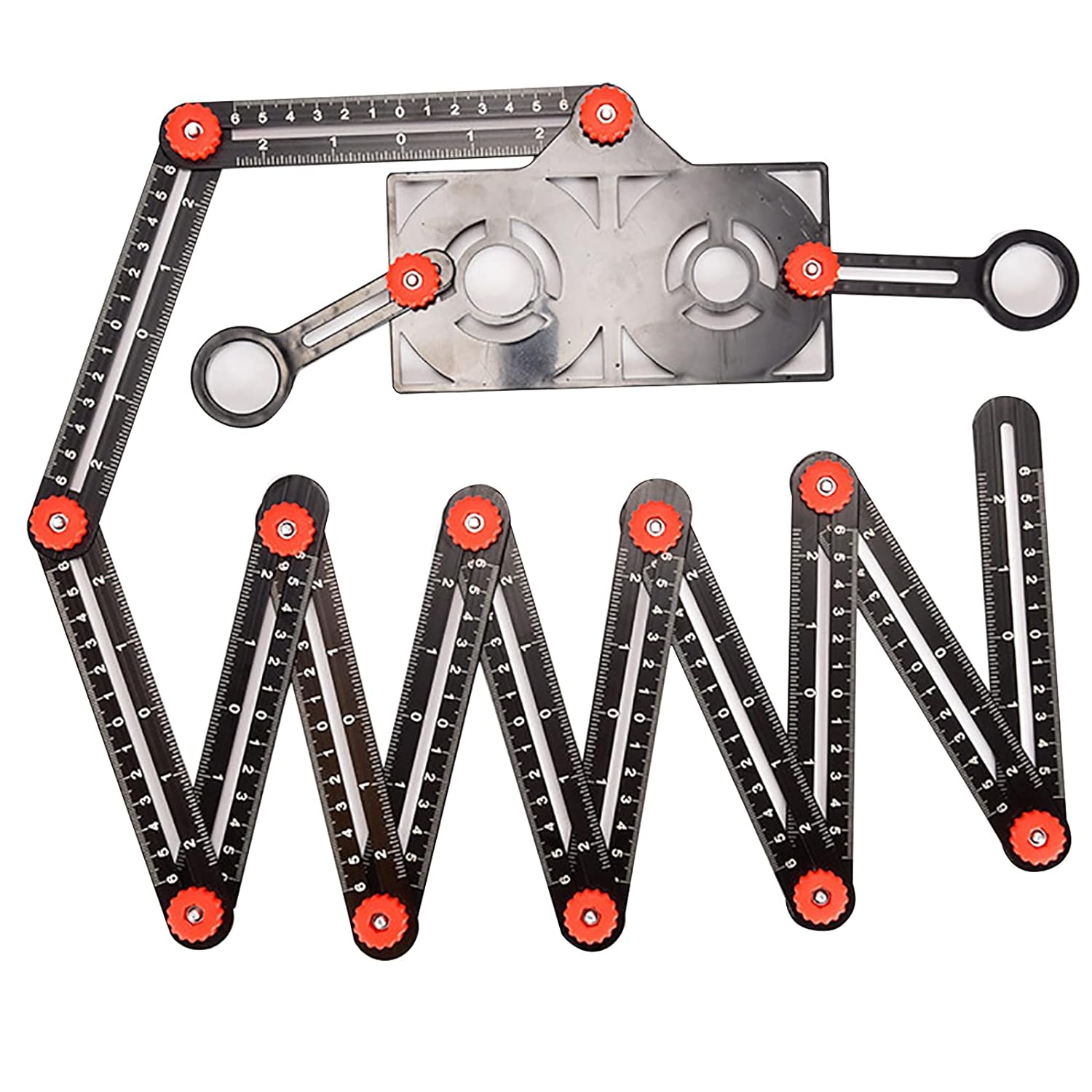 12-Sided Angle Construction Ruler with Hole Punch Locator