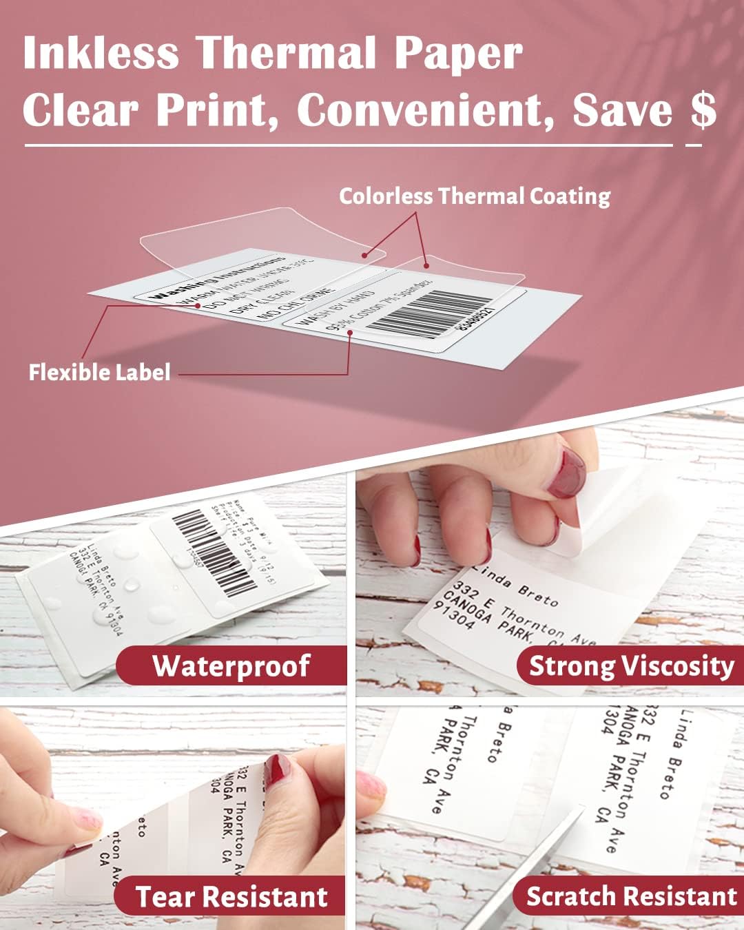 Phomemo Thermal Labels for M110/M221/M220/M120/M200,30x20mm