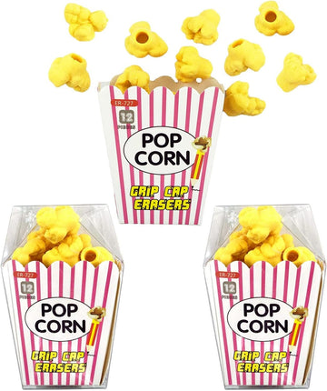 Food Popcorn Pencil Top Erasers 36 Pack