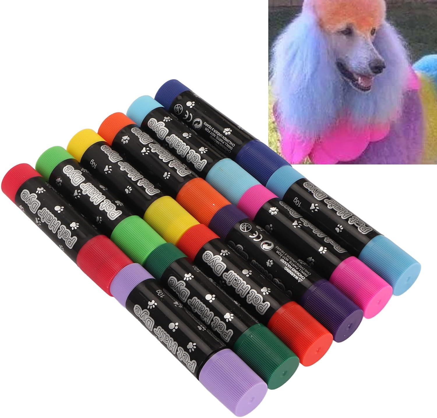 12 Colors Washable Temporary Hair Dye for Dogs Cats