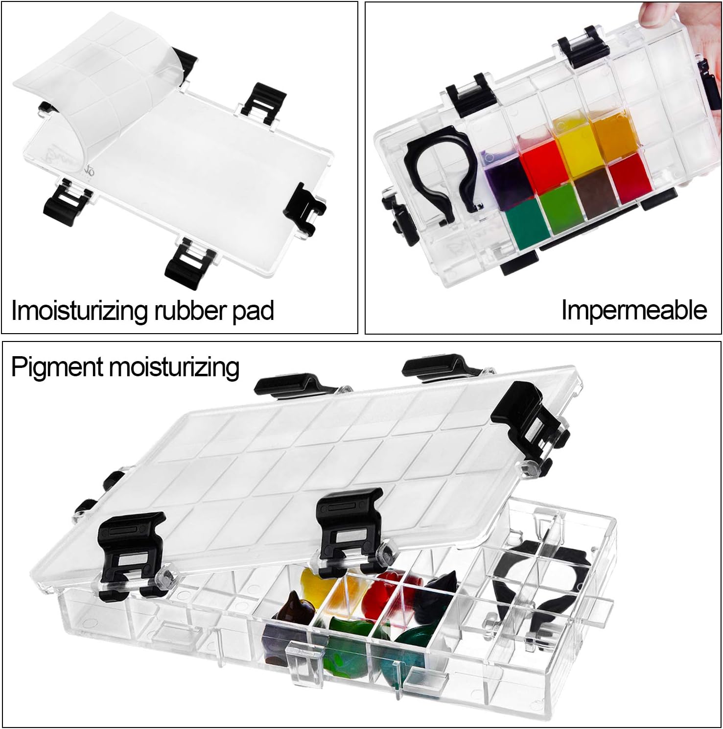 Empty Watercolor Paint Palette Box 24-Well