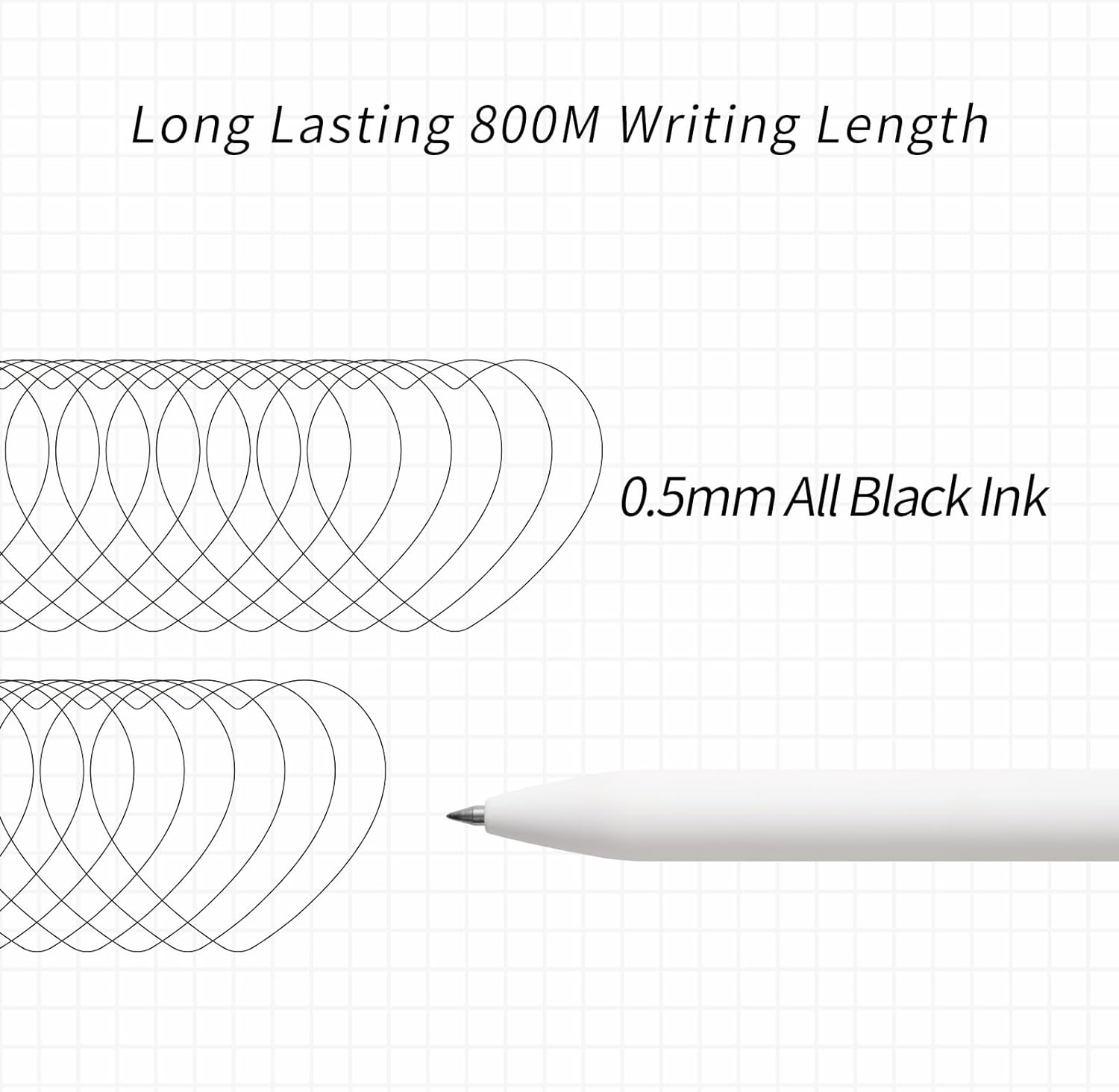 Kaco FIRST Gel Ink Pens,Cute Heart with Extra 4 Black Refills (2 White)