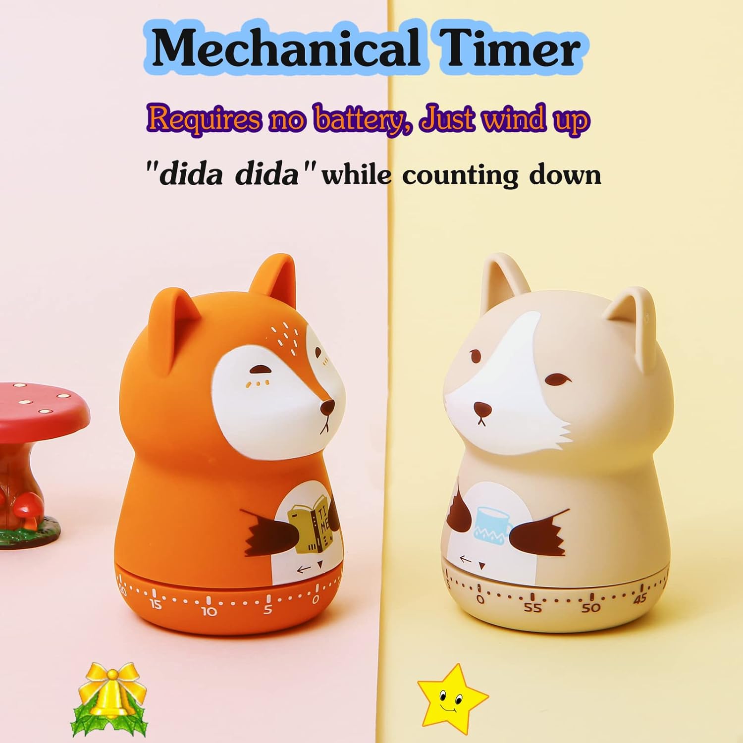 Cute Animal Mechanical Timer for Kids