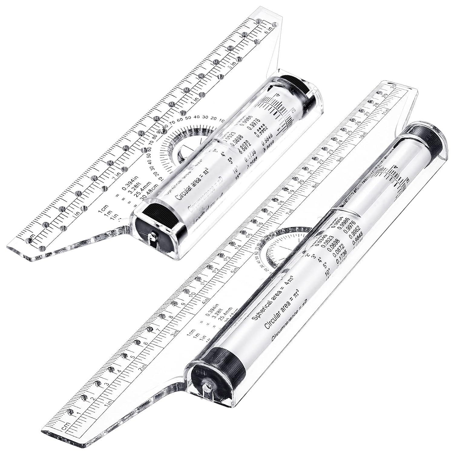 Multifunctional Rolling Ruler Drawing Parallel Roller Ruler 6/12 Inch