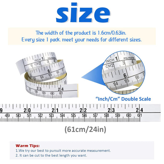 24 Inch Tape Measure for Work Woodworking,Saw,Drafting Table 5 Pack